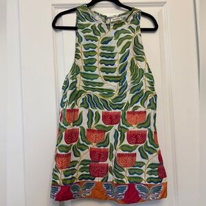 Anthropologie Celandine x Carla Petelski Mini Linen Blend Shift Mini Dress